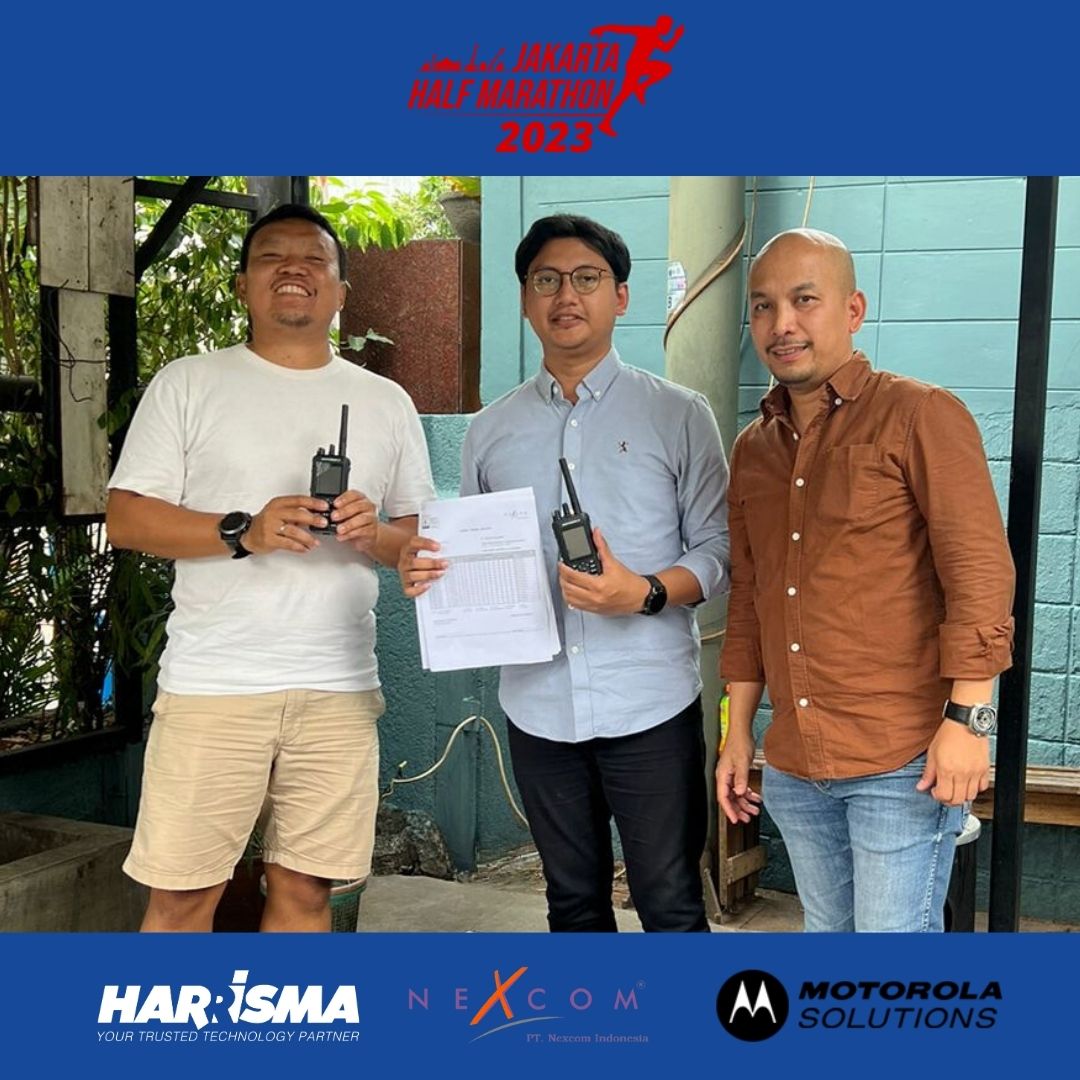 Harrisma Informatika Jaya dan Motorola Menggandeng Nexcom Indonesia Pada Event Jakarta Half Marathon 2023