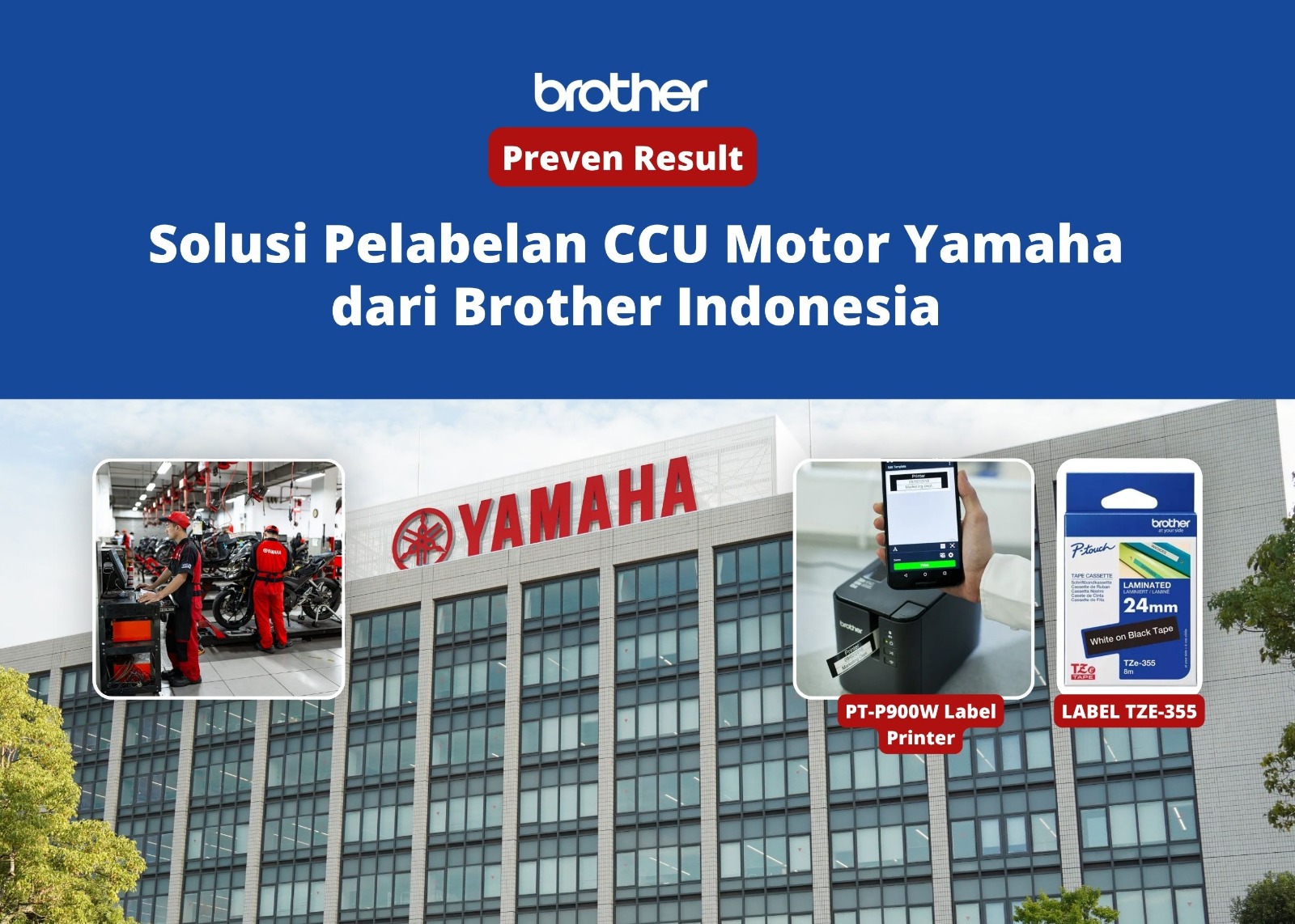 Solusi Pelabelan CCU Motor Yamaha dari Brother Indonesia